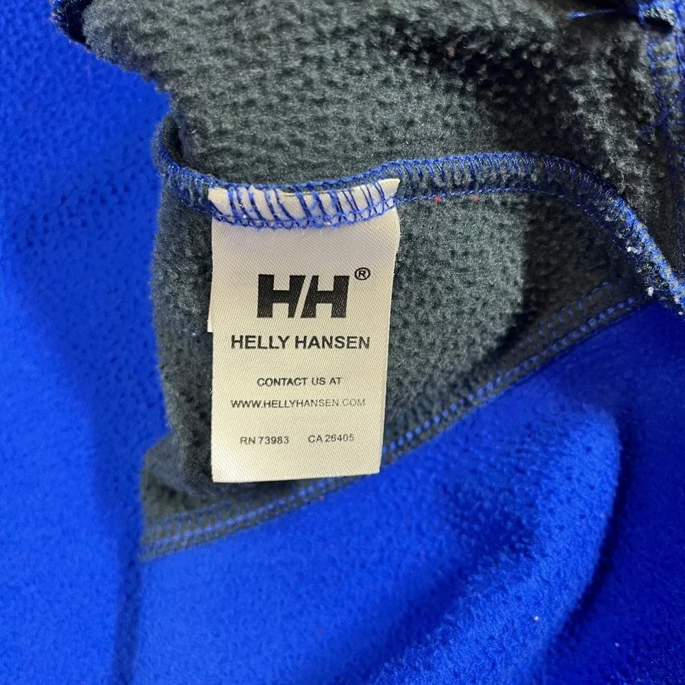 Helly Hansen Mens Blue Full Zip Softshell Fleece Lined Jacket Size Large L